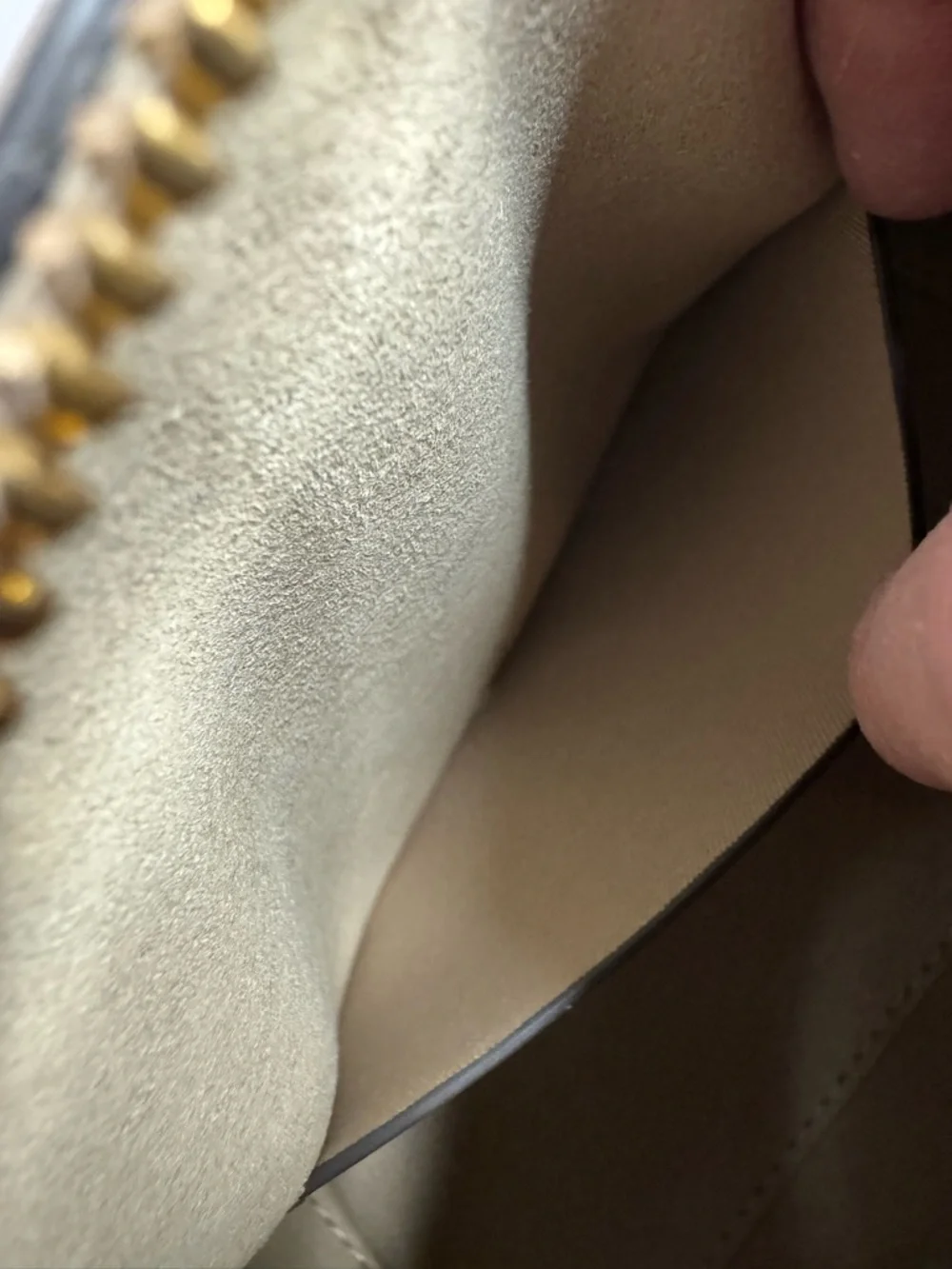 #261 Tory Burch Like New T Monogram Perforated Mini Barrel Bag Almond Flour - Picture 15 of 15